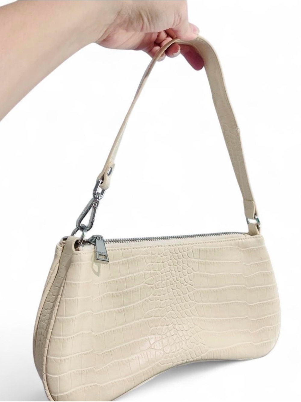 JW PEI Eva Shoulder Bag – Ivory Croc (90s Vintage Style)